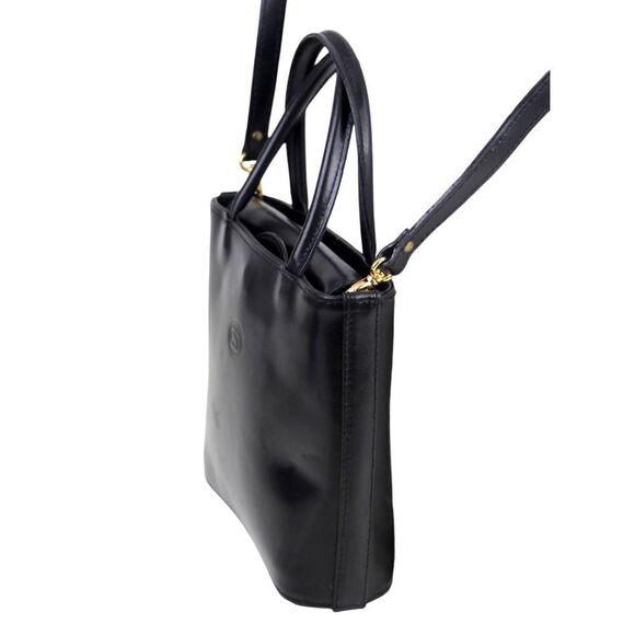 HANDMADE FLORENCE BLACK GENUINE LEATHER SHOULDER BAG XBODY SATCHEL HANDBAG PURSE - Picture 5 of 16